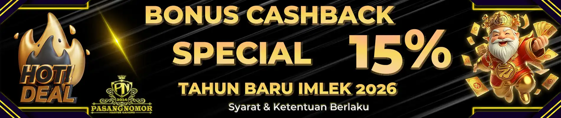 BONUS CASHBACK SPESIAL TAHUN BARU IMLEK HINGGA 15%